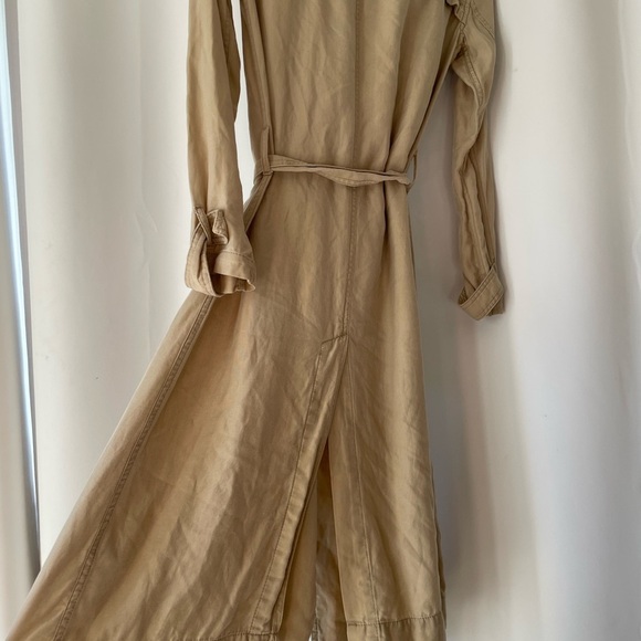 Abercrombie & Fitch lightweight Beige trench coat XS NWOT - Picture 3 of 5